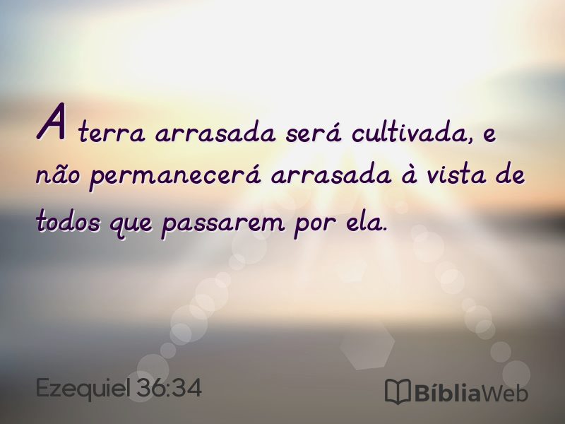 Ezequiel 36:34 em imagem para compartilhar