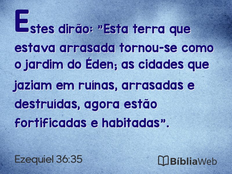 Ezequiel 36:35 em imagem para compartilhar