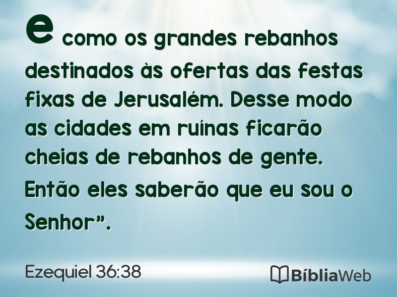 Ezequiel 36:38 em imagem para compartilhar