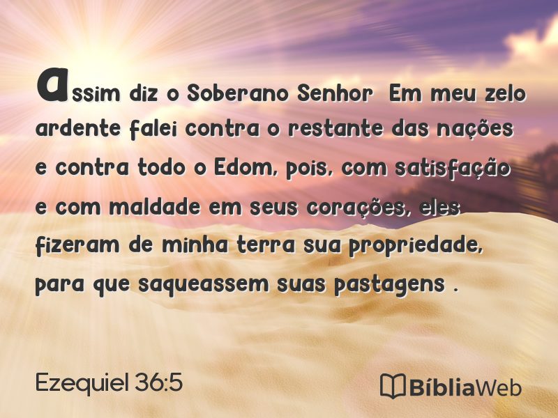 Ezequiel 36:5 em imagem para compartilhar