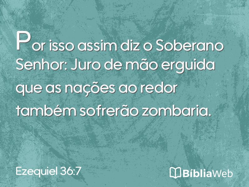 Ezequiel 36:7 em imagem para compartilhar