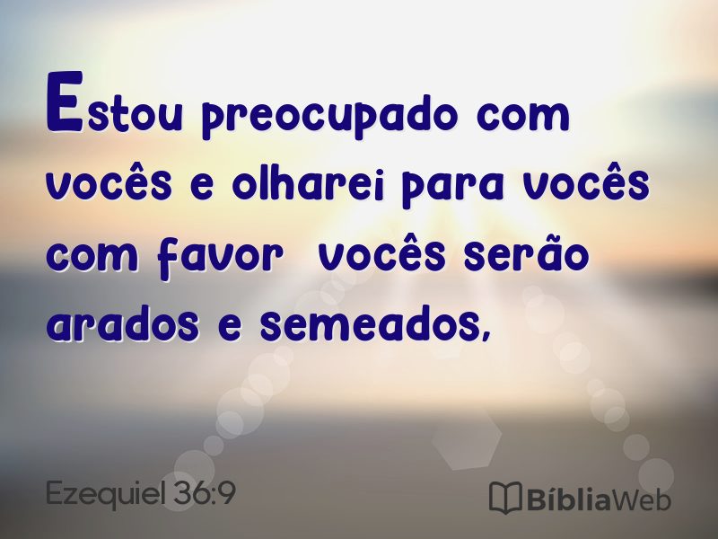 Ezequiel 36:9 em imagem para compartilhar