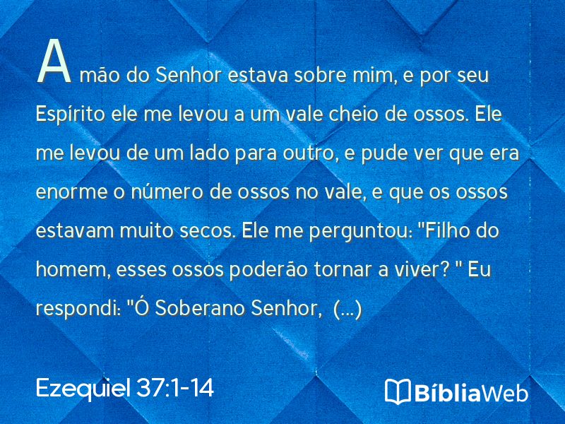 Ezequiel 37:1-14 em imagem para compartilhar
