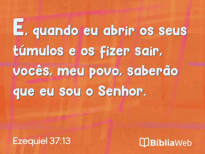 Ezequiel 37:13 em imagem para compartilhar