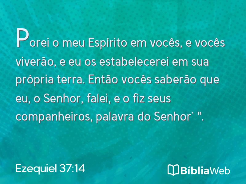 Ezequiel 37:14 em imagem para compartilhar