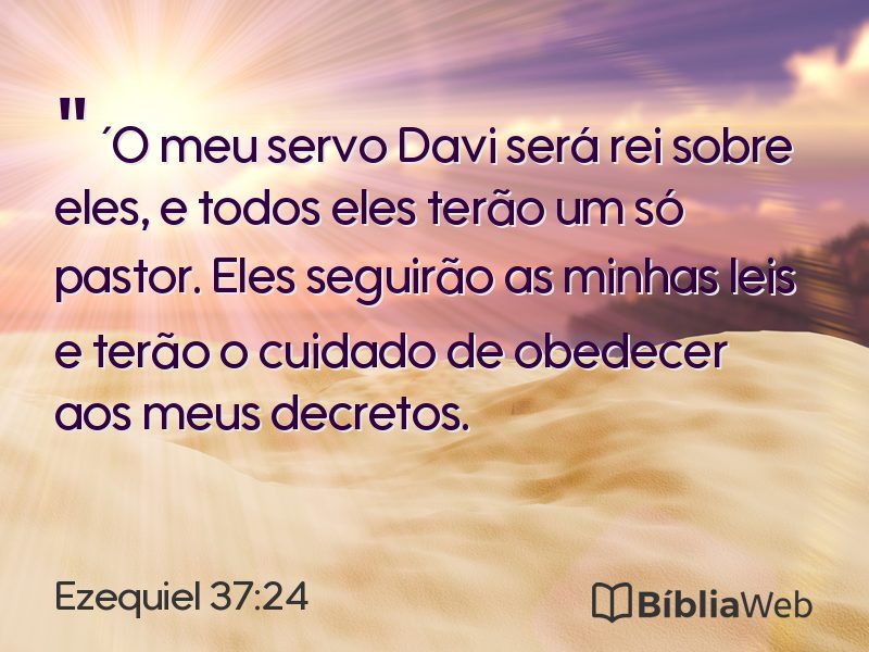 Ezequiel 37:24 em imagem para compartilhar