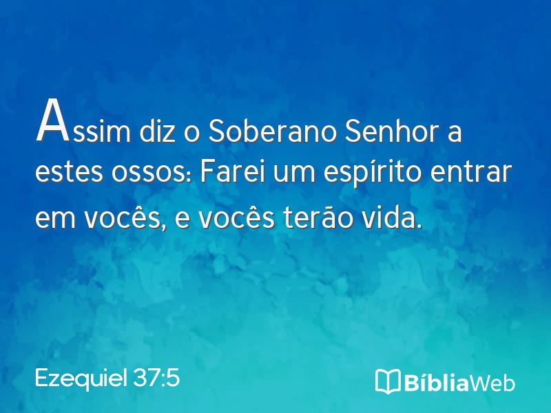 Ezequiel 37:5 em imagem para compartilhar