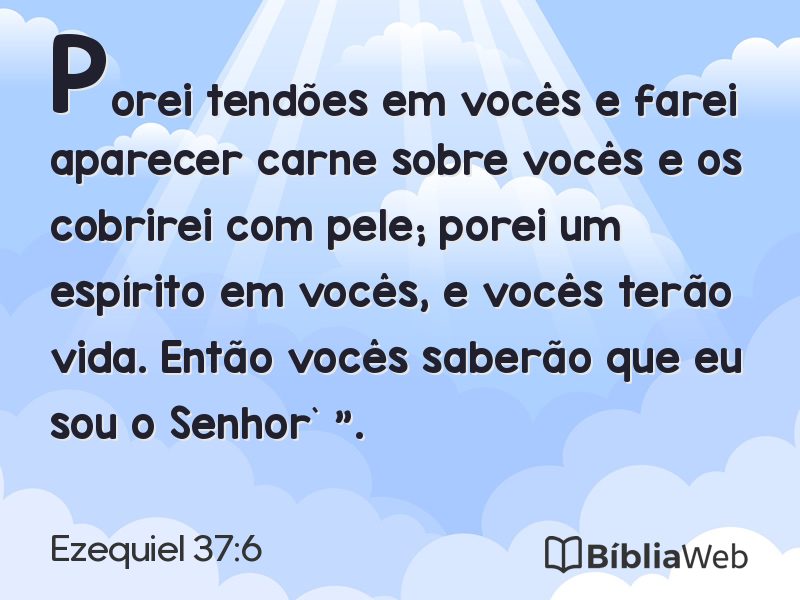 Ezequiel 37:6 em imagem para compartilhar