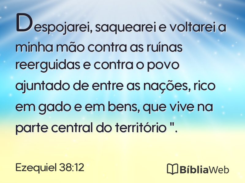 Ezequiel 38:12 em imagem para compartilhar