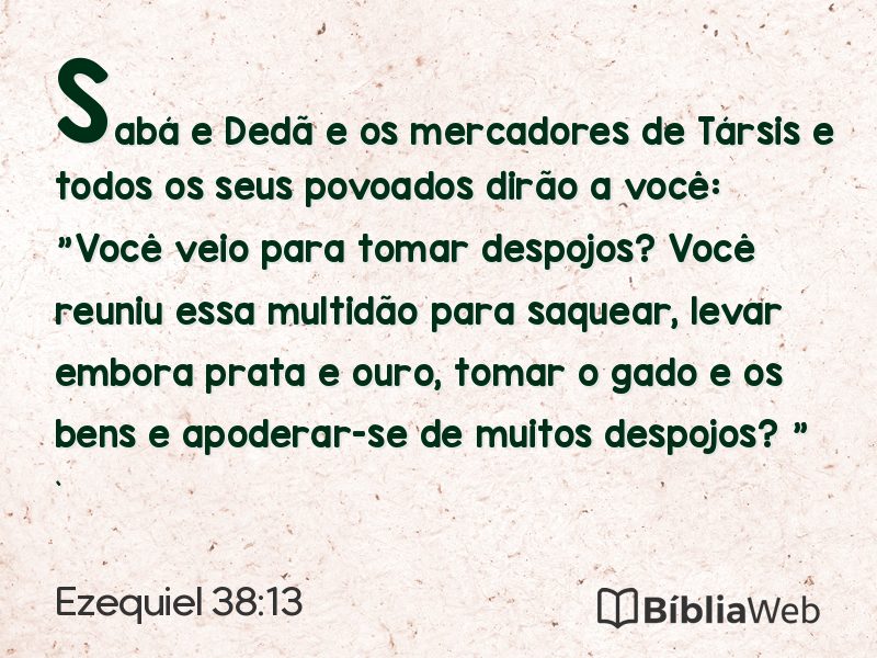 Ezequiel 38:13 em imagem para compartilhar