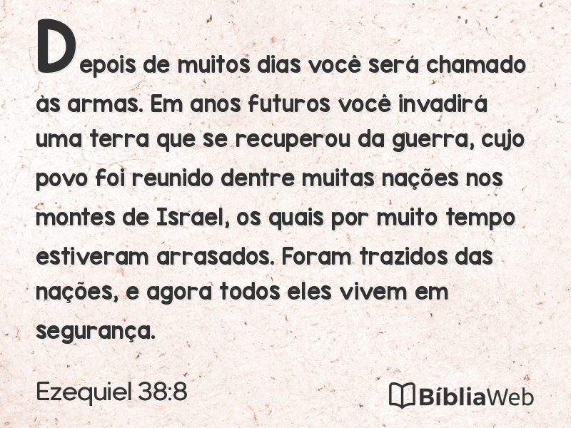 Ezequiel 38:8 em imagem para compartilhar
