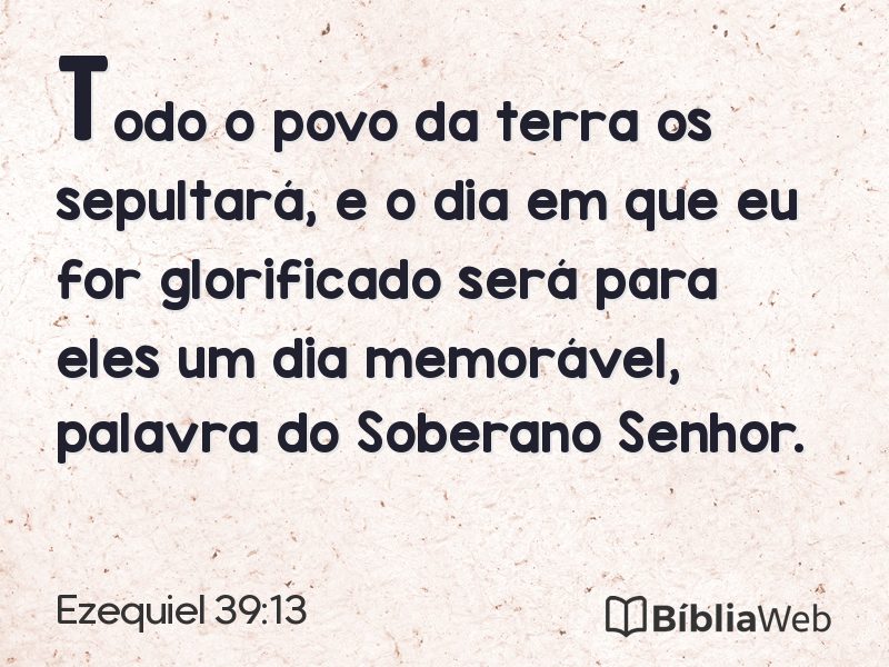 Ezequiel 39:13 em imagem para compartilhar