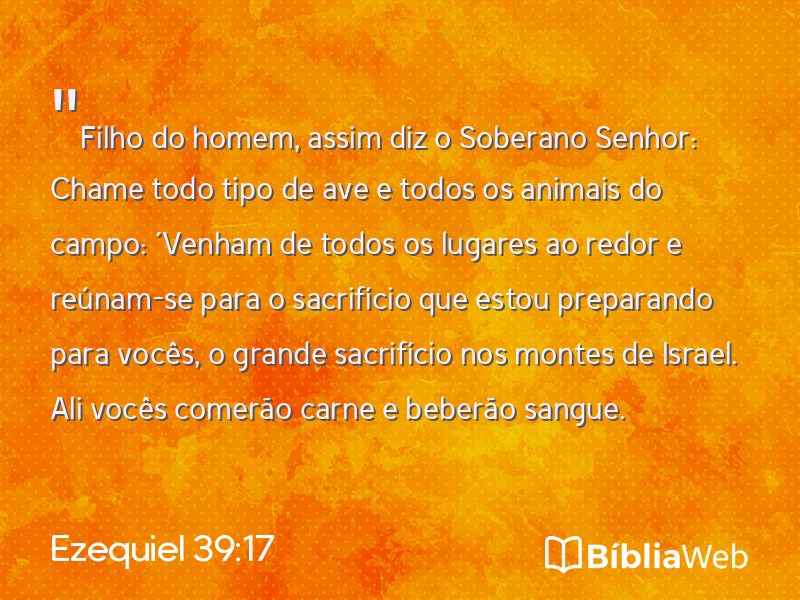 Ezequiel 39:17 em imagem para compartilhar