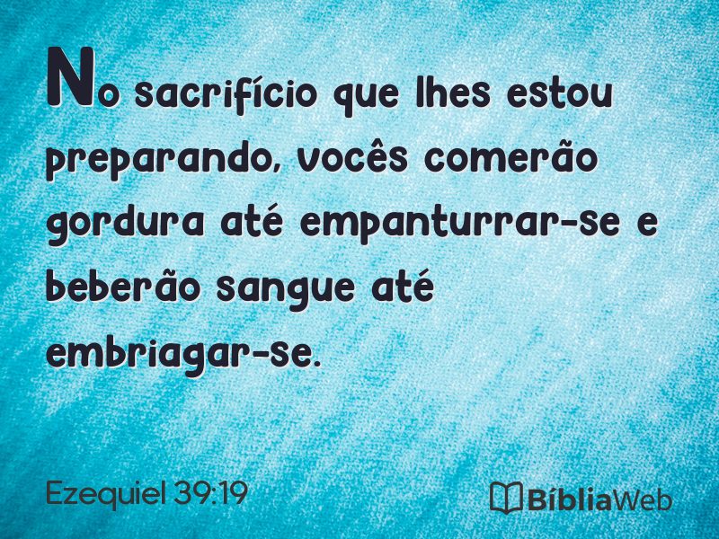 Ezequiel 39:19 em imagem para compartilhar