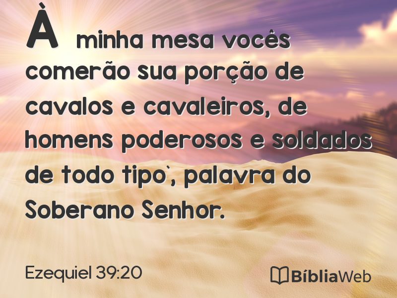 Ezequiel 39:20 em imagem para compartilhar