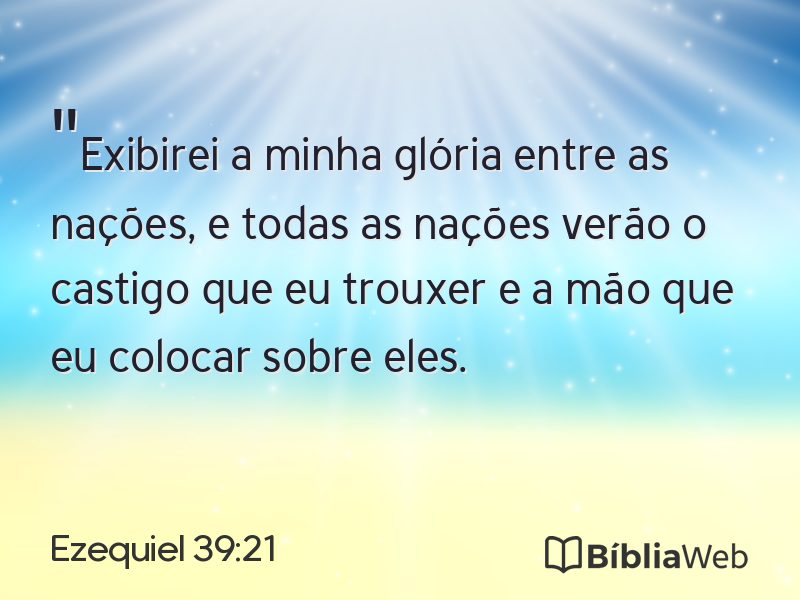 Ezequiel 39:21 em imagem para compartilhar