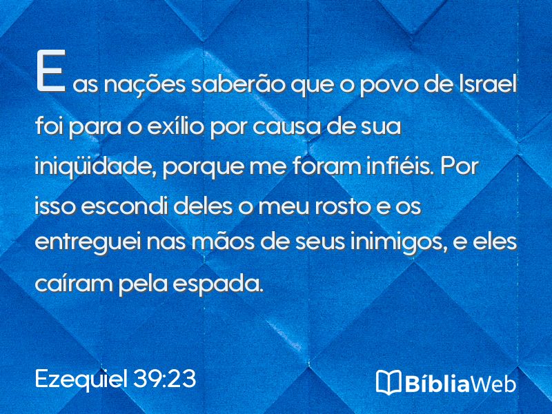 Ezequiel 39:23 em imagem para compartilhar