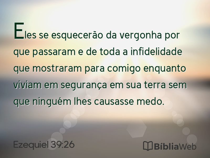 Ezequiel 39:26 em imagem para compartilhar