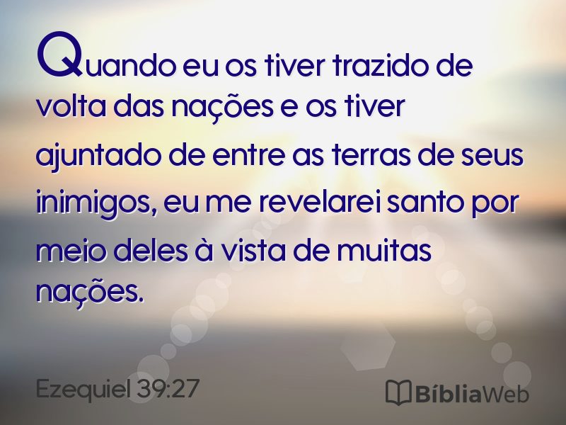 Ezequiel 39:27 em imagem para compartilhar