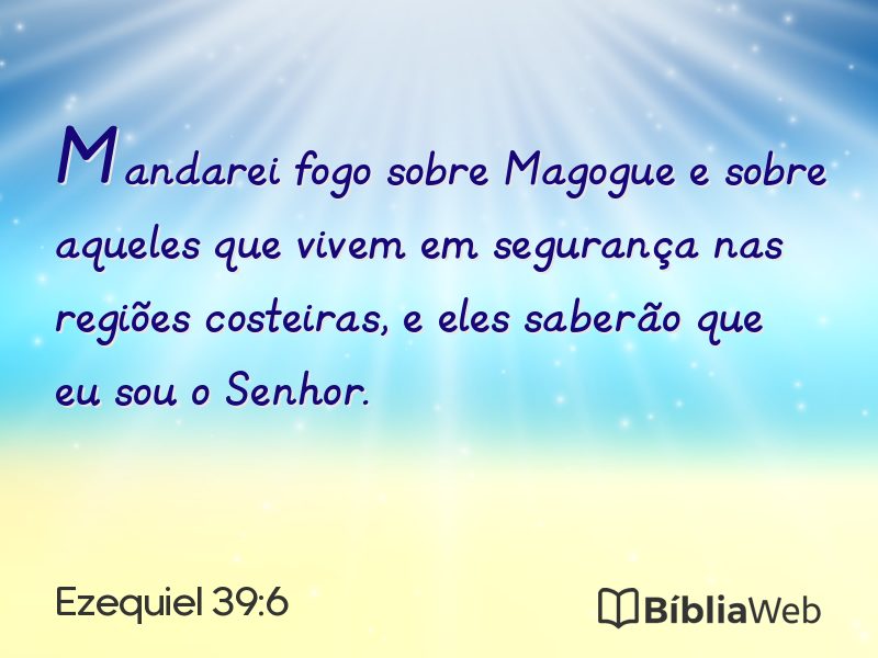 Ezequiel 39:6 em imagem para compartilhar