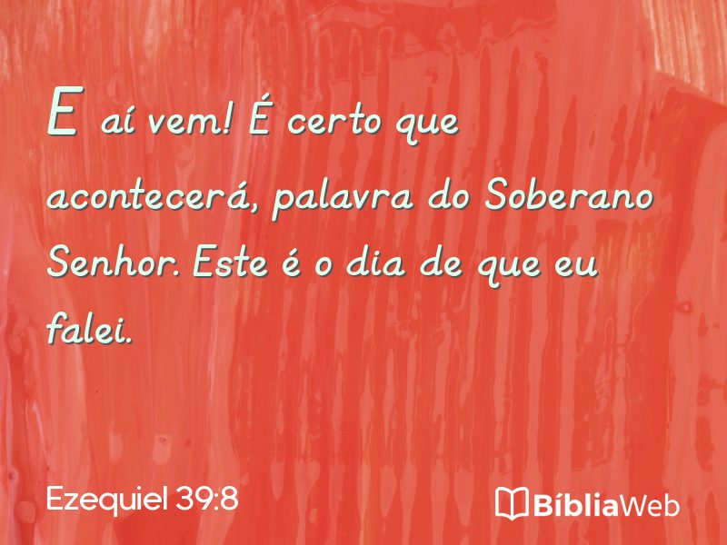 Ezequiel 39:8 em imagem para compartilhar
