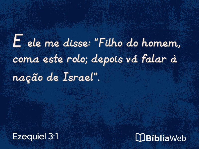 Ezequiel 3:1 em imagem para compartilhar