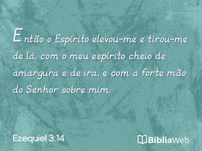 Ezequiel 3:14 em imagem para compartilhar