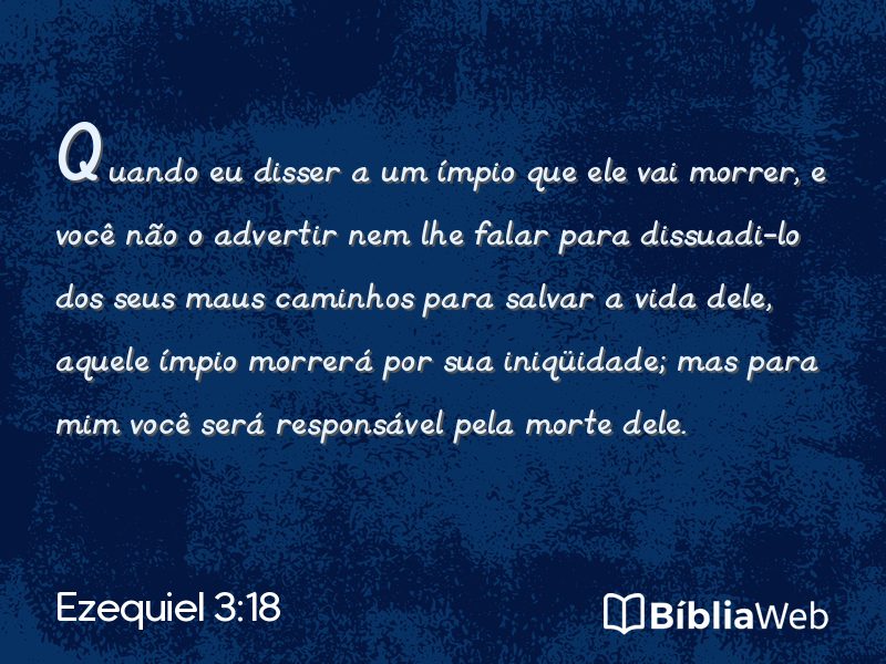 Ezequiel 3:18 em imagem para compartilhar