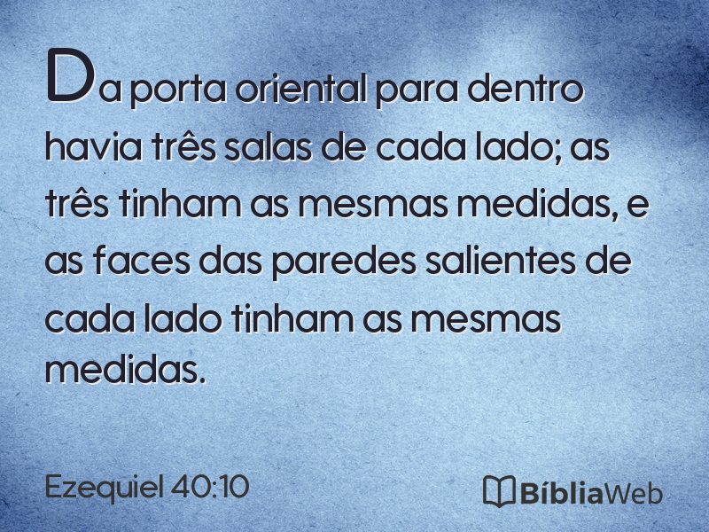 Ezequiel 40:10 em imagem para compartilhar