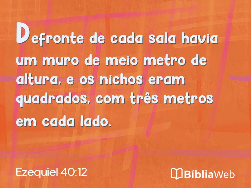 Ezequiel 40:12 em imagem para compartilhar