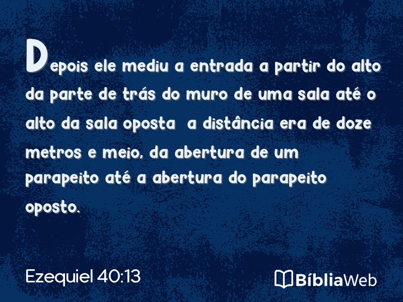 Ezequiel 40:13 em imagem para compartilhar