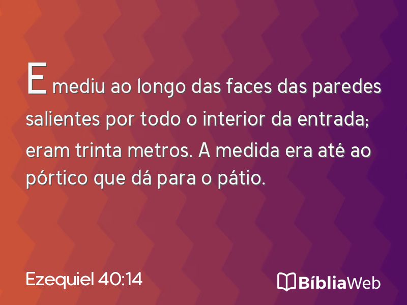 Ezequiel 40:14 em imagem para compartilhar