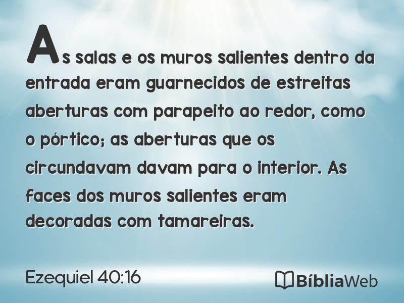 Ezequiel 40:16 em imagem para compartilhar
