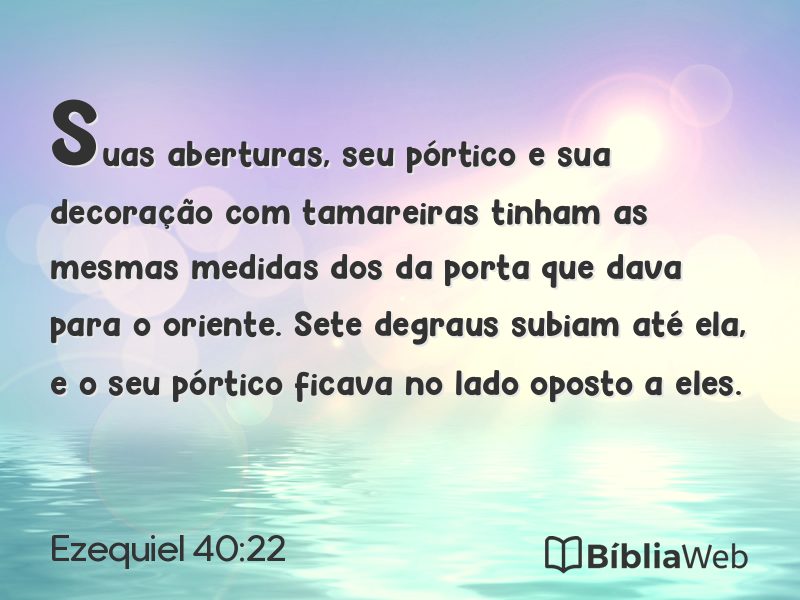Ezequiel 40:22 em imagem para compartilhar