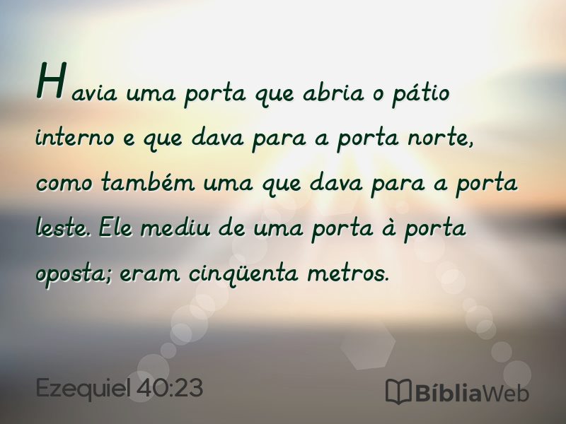 Ezequiel 40:23 em imagem para compartilhar