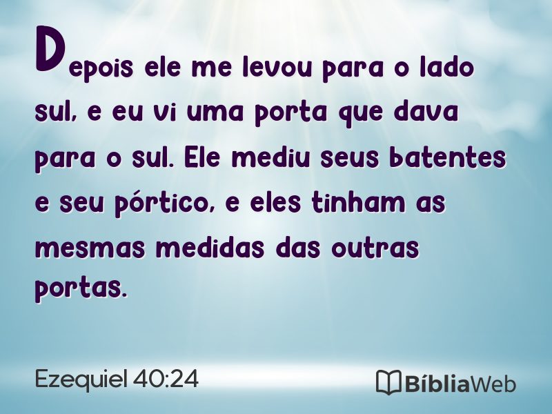 Ezequiel 40:24 em imagem para compartilhar