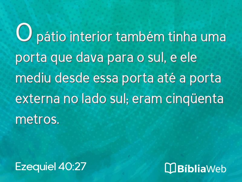 Ezequiel 40:27 em imagem para compartilhar