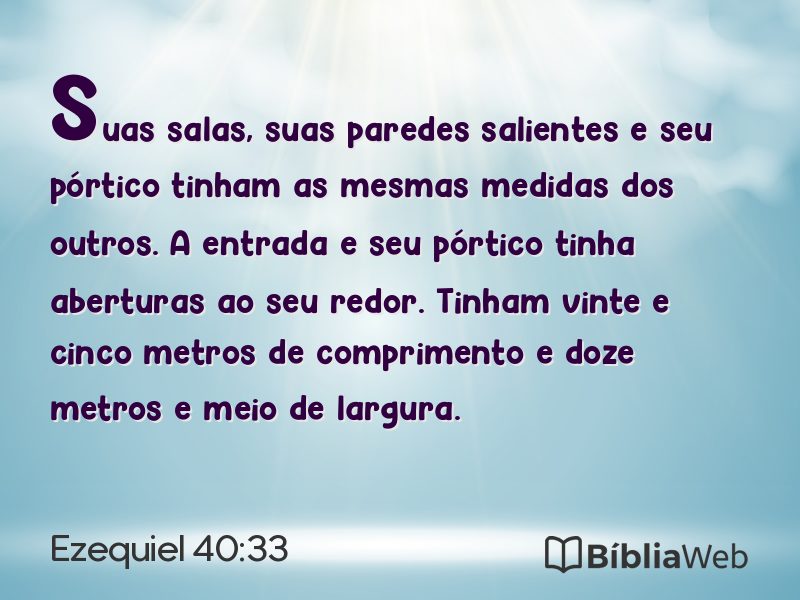 Ezequiel 40:33 em imagem para compartilhar