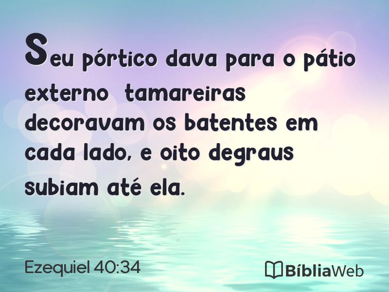 Ezequiel 40:34 em imagem para compartilhar