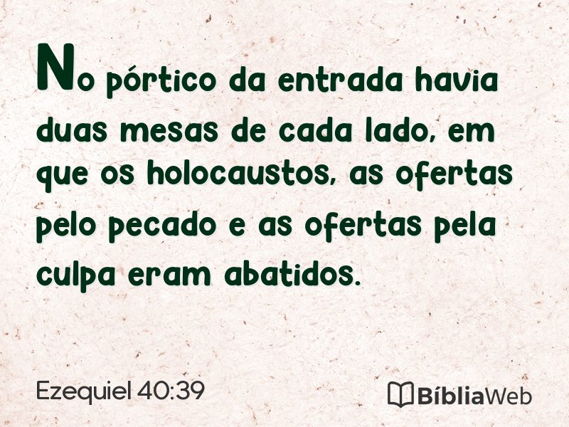 Ezequiel 40:39 em imagem para compartilhar