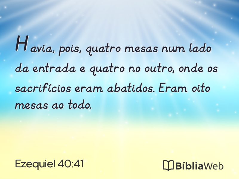 Ezequiel 40:41 em imagem para compartilhar