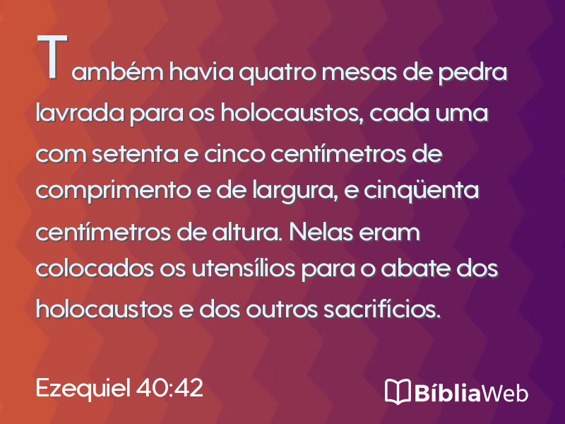 Ezequiel 40:42 em imagem para compartilhar