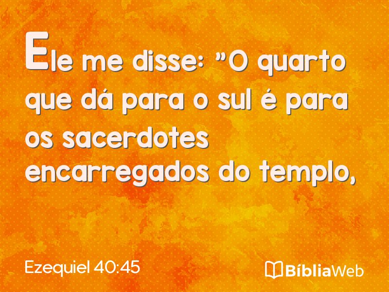 Ezequiel 40:45 em imagem para compartilhar