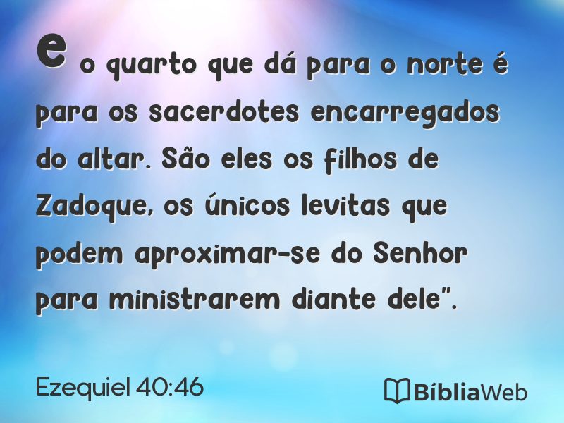 Ezequiel 40:46 em imagem para compartilhar