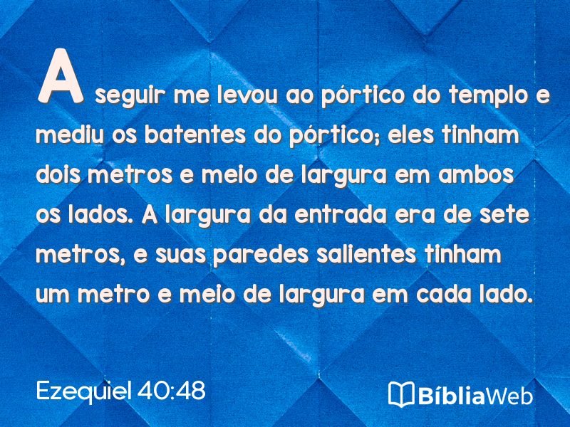 Ezequiel 40:48 em imagem para compartilhar