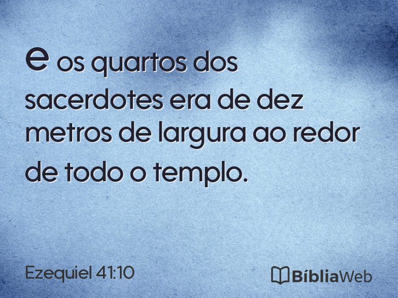 Ezequiel 41:10 em imagem para compartilhar