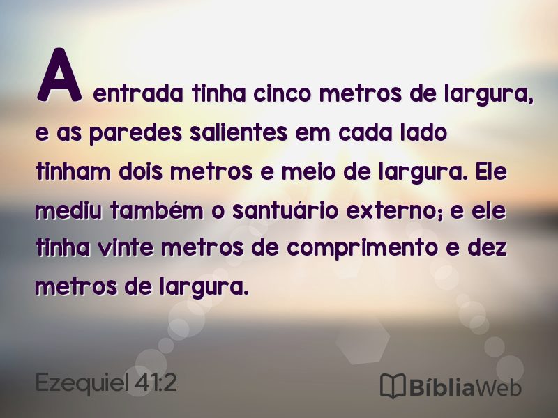 Ezequiel 41:2 em imagem para compartilhar