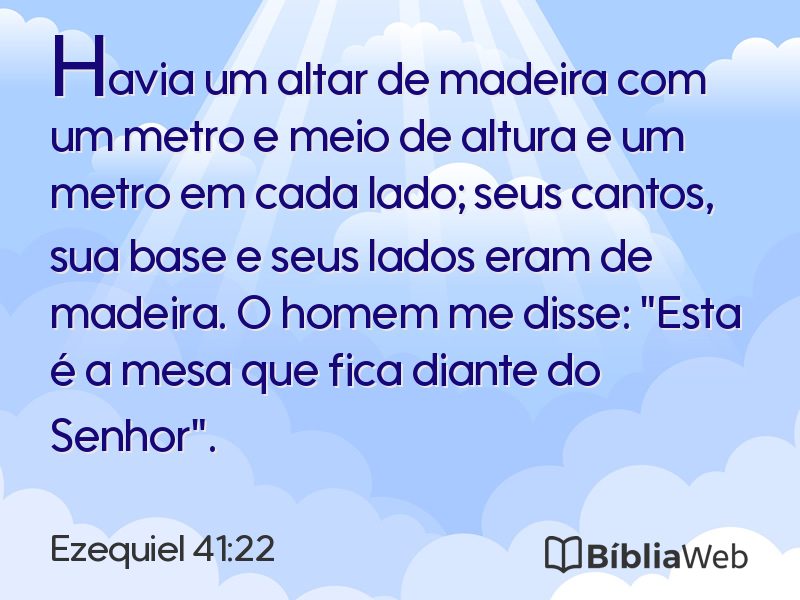 Ezequiel 41:22 em imagem para compartilhar