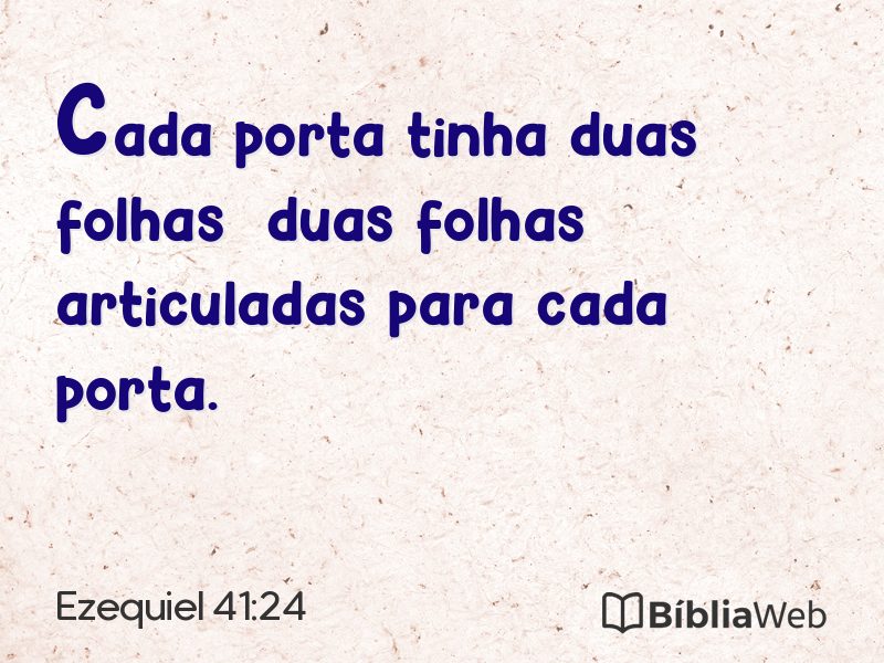 Ezequiel 41:24 em imagem para compartilhar