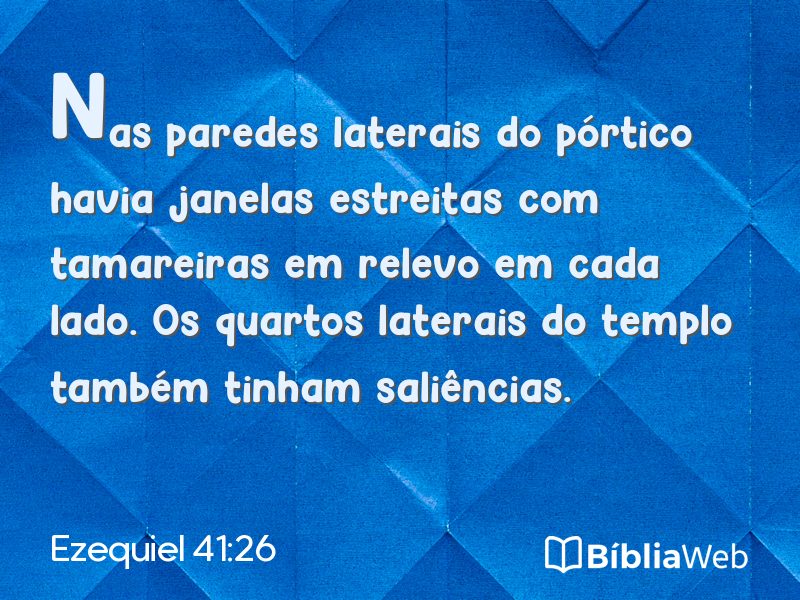 Ezequiel 41:26 em imagem para compartilhar